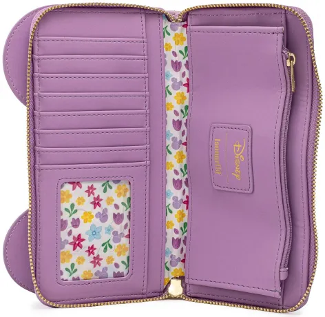 Portefeuille zippé Minnie tenant des Fleurs Cosplay Loungefly