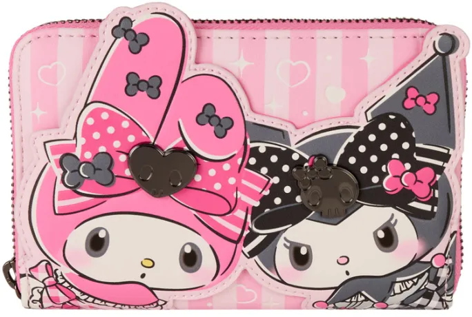 Portefeuille zippé My Melody &amp; Kuromi Loungefly