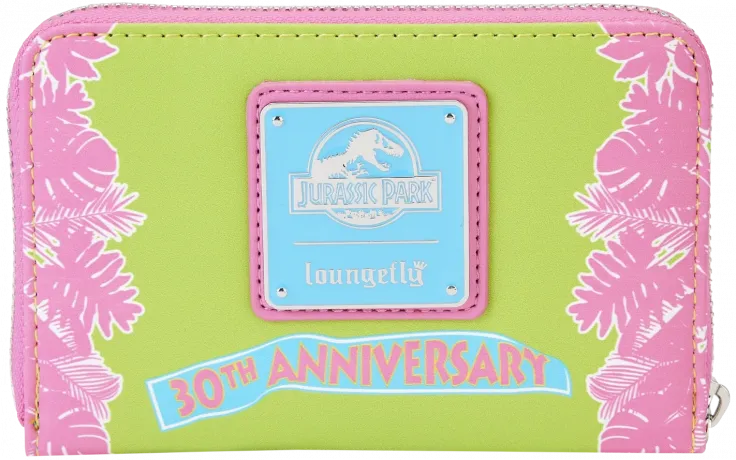 Portefeuille zippé Néon Jurassic Park 30ème Anniversaire Loungefly