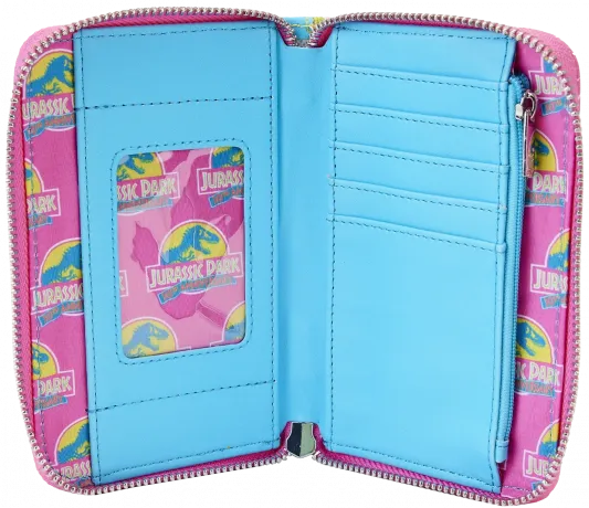 Portefeuille zippé Néon Jurassic Park 30ème Anniversaire Loungefly