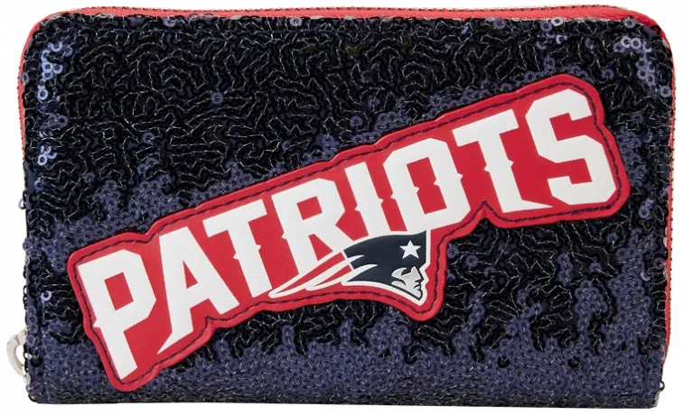 Portefeuille zippé New England Patriots Sequin Loungefly