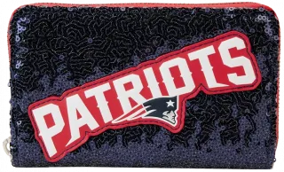 Portefeuille zippé New England Patriots Sequin Loungefly