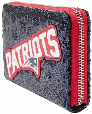 Portefeuille zippé New England Patriots Sequin Loungefly
