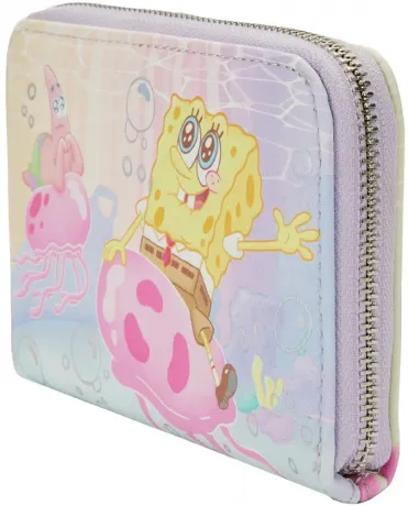 Portefeuille zippé Bob l&#039;éponge et Patrick Pêche à la méduse Pastel Loungefly