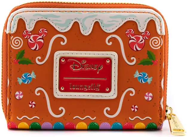 Portefeuille zippé Pain d&#039;épices Mickey et Minnie Loungefly