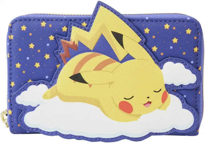 Portefeuille zippé Pikachu Endormi avec ses Amis Loungefly