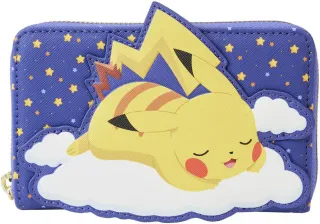 Portefeuille zippé Pikachu Endormi avec ses Amis Loungefly