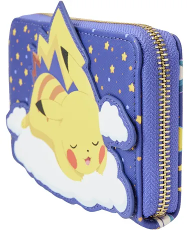 Portefeuille zippé Pikachu Endormi avec ses Amis Loungefly