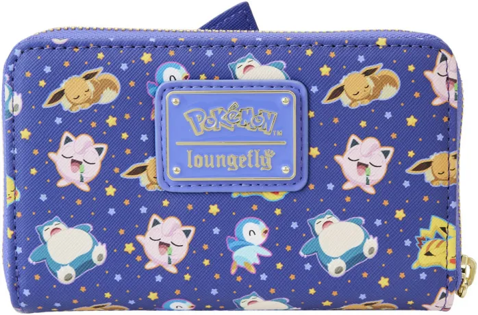 Portefeuille zippé Pikachu Endormi avec ses Amis Loungefly