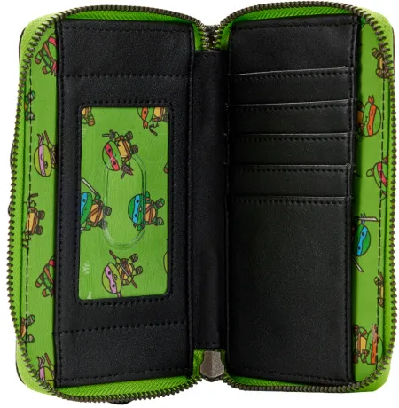 Portefeuille zippé Plaque d&#039;égout Tortues Ninja Chibi Loungefly