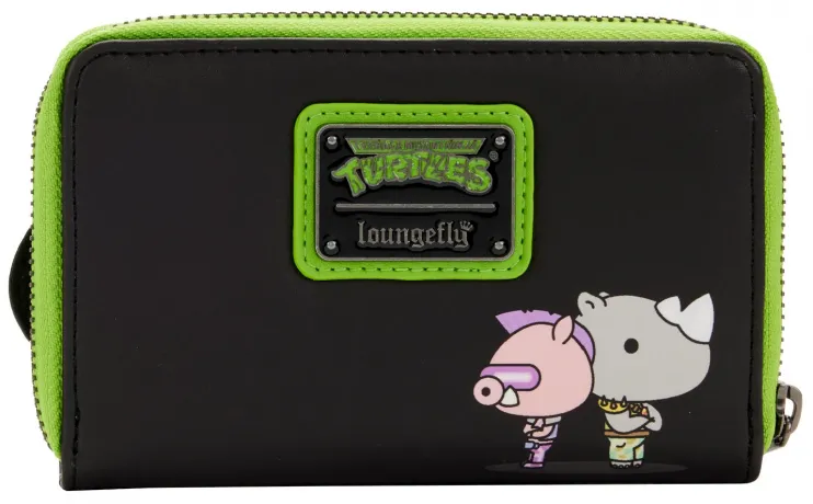 Portefeuille zippé Plaque d&#039;égout Tortues Ninja Chibi Loungefly