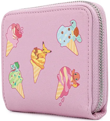 Portefeuille zippé Crème Glacée Denim Loungefly