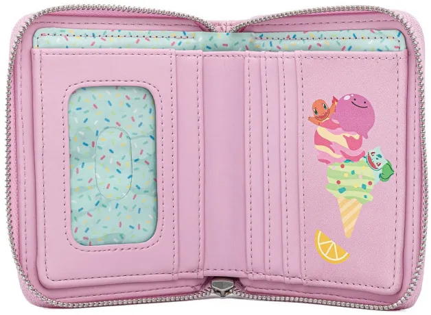 Portefeuille zippé Crème Glacée Denim Loungefly