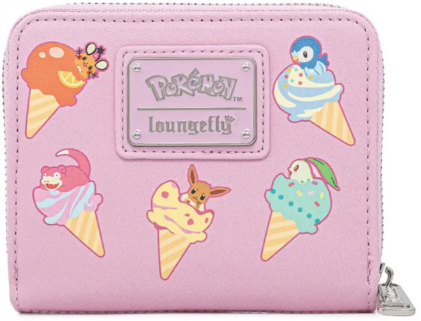 Portefeuille zippé Crème Glacée Denim Loungefly