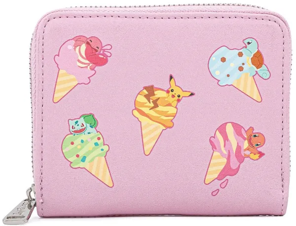 Portefeuille zippé Crème Glacée Denim Loungefly