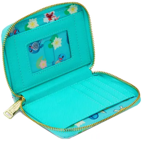 Portefeuille zippé Pokémon Type Eau Impression Intégrale Loungefly