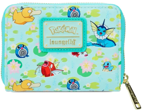 Portefeuille zippé Pokémon Type Eau Impression Intégrale Loungefly