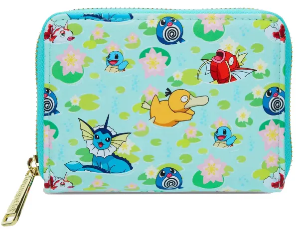 Portefeuille zippé Pokémon Type Eau Impression Intégrale Loungefly
