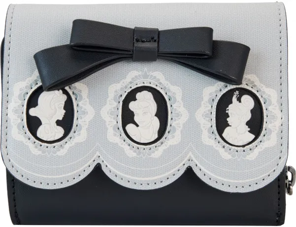 Portefeuille zippé Portraits de Princesses en Porcelaine Camée Loungefly