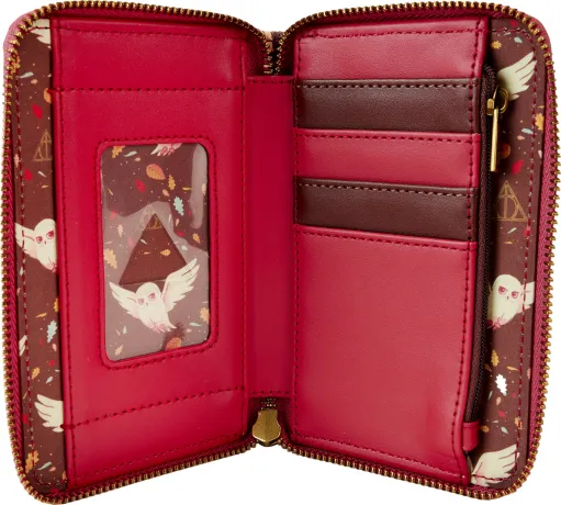 Portefeuille zippé Poudlard Feuilles d&#039;Automne Loungefly
