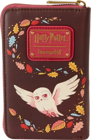 Portefeuille zippé Poudlard Feuilles d&#039;Automne Loungefly