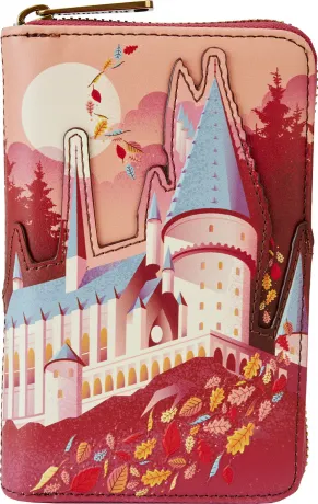 Portefeuille zippé Poudlard Feuilles d&#039;Automne Loungefly