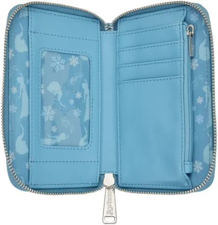 Portefeuille zippé Princesse Elsa Sequin Paillette Loungefly