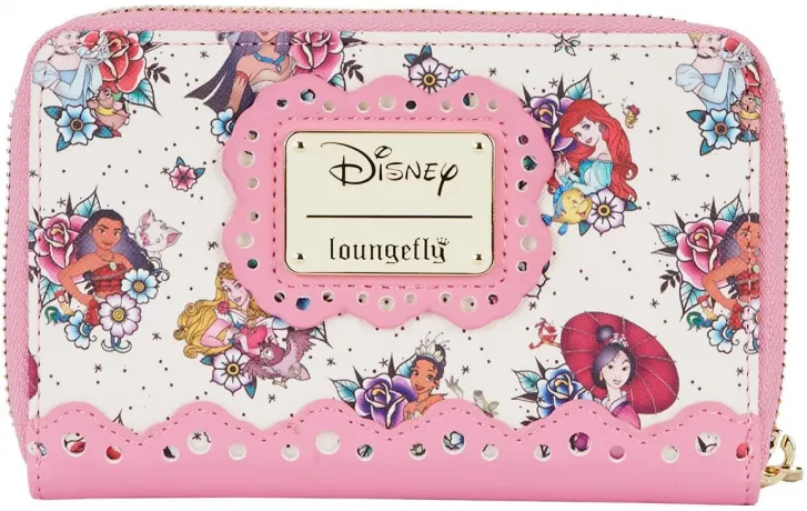 Portefeuille zippé Tatouages Impression Intégrale Loungefly