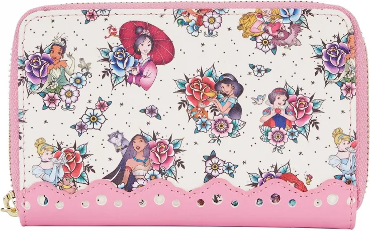 Portefeuille zippé Tatouages Impression Intégrale Loungefly