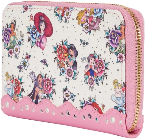 Portefeuille zippé Tatouages Impression Intégrale Loungefly