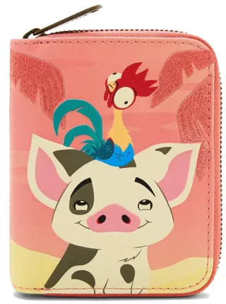 Portefeuille zippé Pua &amp; Hei Hei Coucher de soleil Loungefly