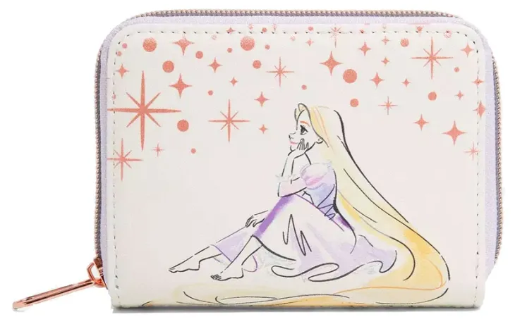 Portefeuille zippé Raiponce étoile Loungefly