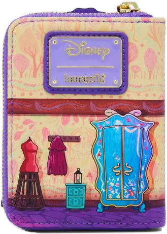 Portefeuille zippé Raiponce Fenêtre et Lanternes Lenticulaire Loungefly