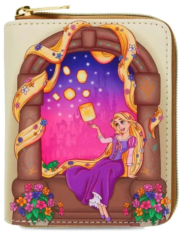 Portefeuille zippé Raiponce Lanterne à la Fenêtre Loungefly