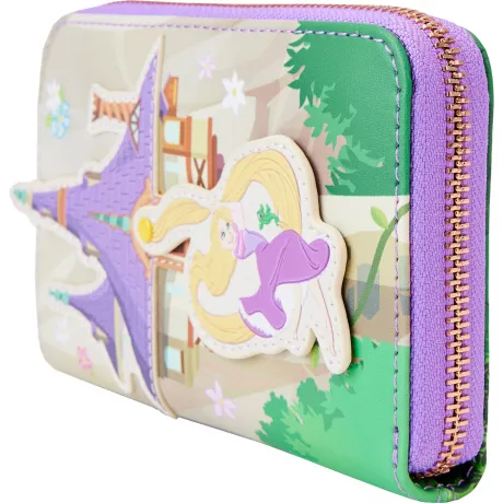 Portefeuille zippé Raiponce se Balance sur la Tour Loungefly