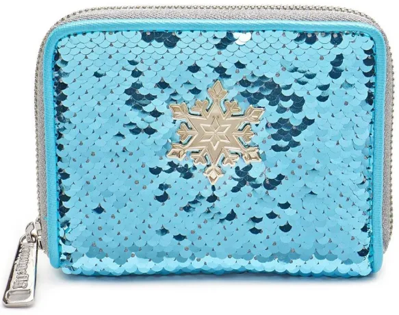 Portefeuille zippé réversible Elsa Sequin Loungefly