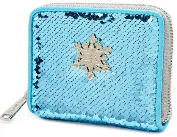 Portefeuille zippé réversible Elsa Sequin Loungefly