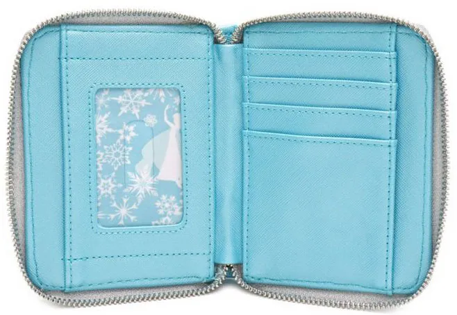 Portefeuille zippé réversible Elsa Sequin Loungefly