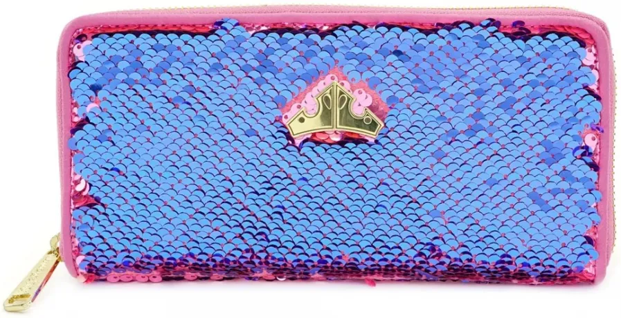Portefeuille zippé Réversible Sequin Aurore Loungefly