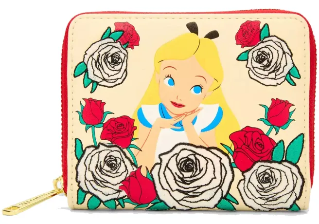 Portefeuille zippé Roses Loungefly