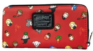 Portefeuille zippé Rouge Personnages Harry Potter Chibi Impression Intégrale Loungefly