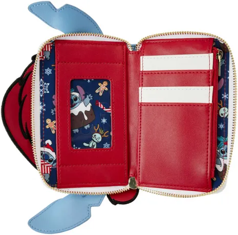 Portefeuille zippé Santa Stitch Cosplay Loungefly