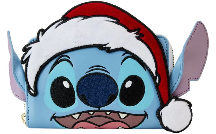 Portefeuille zippé Santa Stitch Cosplay Loungefly