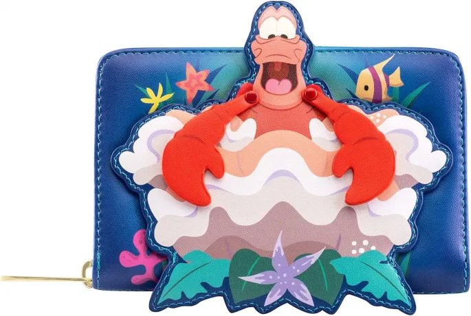 Portefeuille zippé Sébastien sous l&#039;océan Loungefly