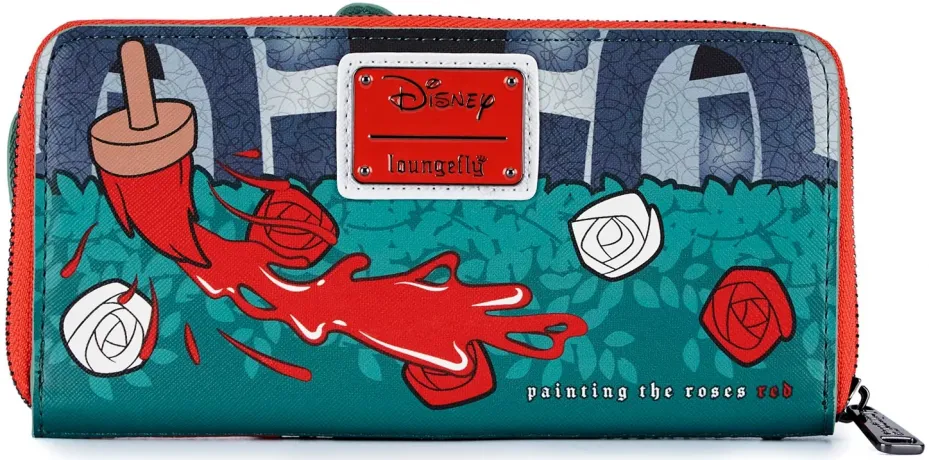 Portefeuille zippé Reine de Cœur Villains Scène Loungefly