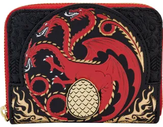 Portefeuille zippé Sigle de la maison Targaryen Impression Intégrale Loungefly