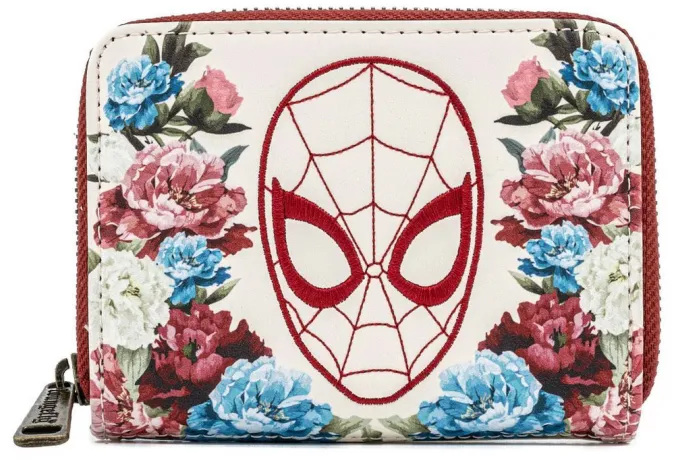 Portefeuille zippé Spider-Man Floral Loungefly