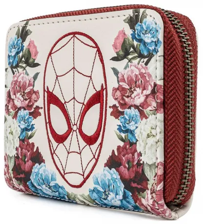 Portefeuille zippé Spider-Man Floral Loungefly