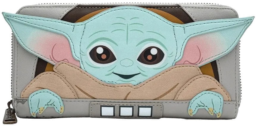 Portefeuille zippé L&#039;Enfant Grogu dans le Berceau Cosplay Loungefly
