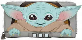 Portefeuille zippé L&#039;Enfant Grogu dans le Berceau Cosplay Loungefly